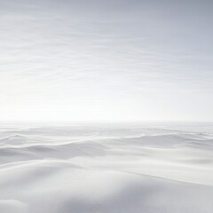 White Sand Dunes and Pale Sky