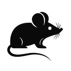 Obraz premium Mouse Animal Black Glyph Icon (Color Changes Available in SVG)