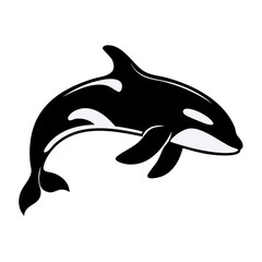 Obraz premium Orca Black Glyph Icon (Color Changes Available in SVG)