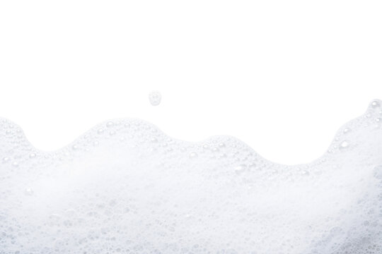 Abstract White Foam Texture Background with Soap Bubbles, Hygiene and Cleansing Concept.