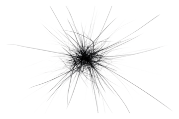 Abstract Black and White Fractal Burst: Modern Art with Dynamic Lines and Energy