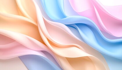 Pastel flowing fabrics