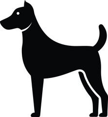 Dachshund dog silhouette on white background simple vector graphic design, dachshund, dog, silhouette, vector, pet, breed, animal, canine, wiener, sausage, domestic, short legs, long body, minimal