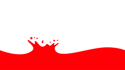 Red Liquid Splash on Clean White Background. Bold abstract illustration of a red liquid splash on a smooth white background.