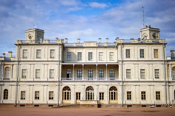 Gatchina Palace Exterior: Grand Facade and Architectural Details, Russia 