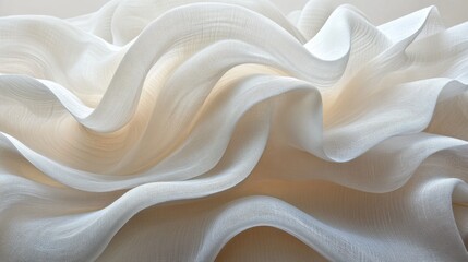 Obraz premium Beige Fabric Folds and Drapes