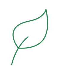 Doodle leaf tree illustration cute icon that can be used for sticker, book, mandala, scrapbook, icon, decorative, etc. with aesthetic colorful green color