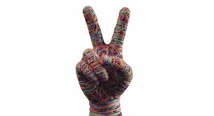 Peace sign hand illustration