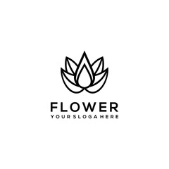 Abstract lotus logo design luxury
