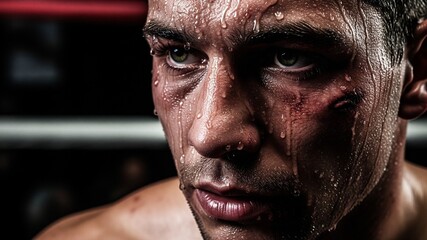 Portrait of a man with a sweat