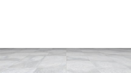 Grey tile floor isolated on transparent background