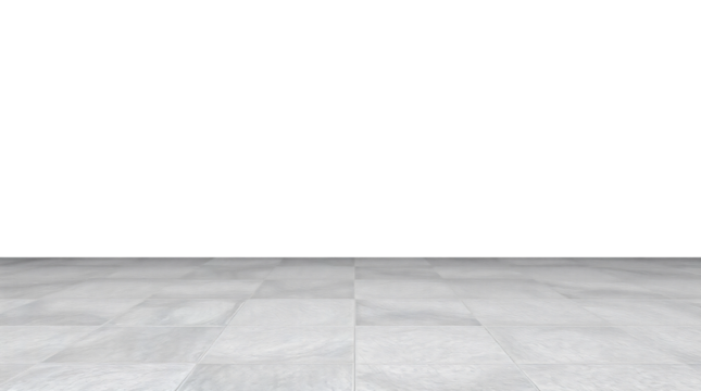 Grey tile floor isolated on transparent background