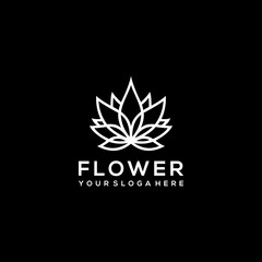 Abstract lotus logo design luxury	