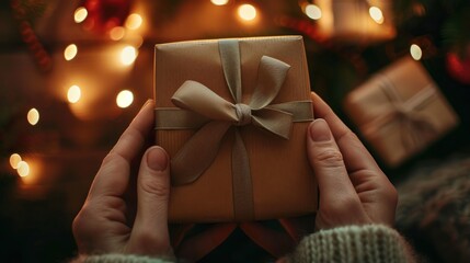 Christmas ribbons and bows used for decorating festive gift packages