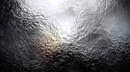 Fototapeta premium Silver foil with frosted glass texture background, abstract metallic grey paper, raster image.