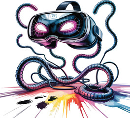 Obraz premium VR glass water color illustration premium quality