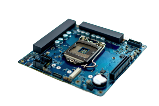AMD EPYC 7763 server CPU unit displayed on transparent background