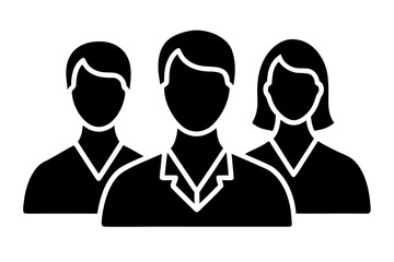 Teamwork professional business people group silhouette vector illustration