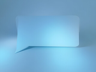 Blue Speech Bubble isolated on a transparent background
