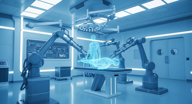Robotic Surgery in Blue