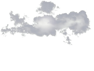 Obraz premium Soft white cloud drifting gently in the dark sky, adding a touch of ethereal beauty to the night with its peaceful, tranquil presence, transparent background