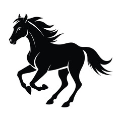 Horse Galloping Silhouette Icon