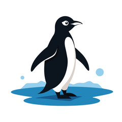 Obraz premium Penguin Silhouette Vector Icon