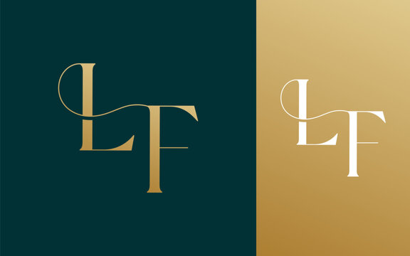 Initial letter LF FL logo design vector illustration for couple, wedding, and business