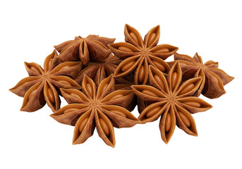 Isolated Pile of Aromatic Star Anise Spices