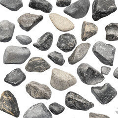 Grey rocks falling chaotic motion abstract art