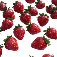 Juicy Red Strawberries Vibrant Abstract Background Delightful Sweetness
