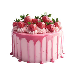 Delicious Strawberry Cake Sweet Delight Festive Treat