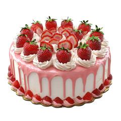 Delicious Strawberry Cake Sweet Delightful Treat