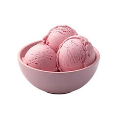 Pink ice cream scoops in a bowl delightful treat sweet dessert summery joy