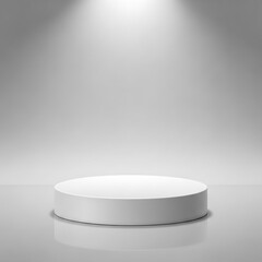 Illuminated Scene Background with Podium — Spotlight Stage and Presentation Stock Illustration


