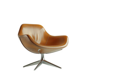 Ergonomic office chair isolated on transparent background with modern design