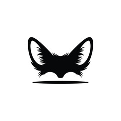 Fennec fox ears vector silhouette
