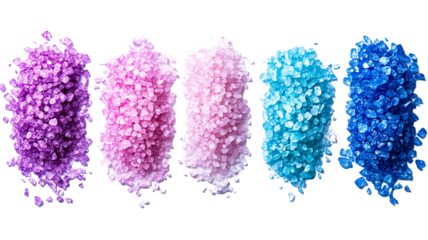 Bath Salts for Relaxation and Skin Care - Isolated on White Background