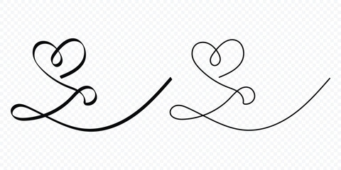 Symbol of love one line abstract minimalist doodle outline. love and romance symbol line art vector illustration. Heart and love swirl divider. Abstract love symbol. Continuous line art drawing