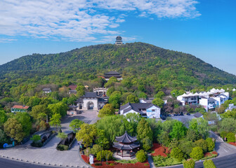 Renhuang Pavilion on Renhuang Mountain, Huzhou, Zhejiang, China
