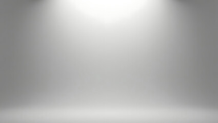 Minimal white studio background with soft spotlight for product display or photography shoot
