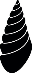 Conch silhouette icon on white background