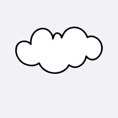 Сloud, doodle illustration, perfect for children's designs, nursery decor, or playful weather-themed artwork