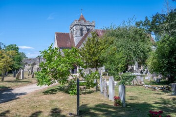 Boxgrove England - July 9 2025: Boxgrove Priory Church West Sussex