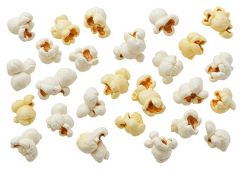 Isolated Collection of Popcorn Kernels, Movie Night Snack