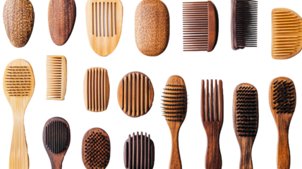 Beard Comb for Grooming and Beard Care - Isolated on White Background