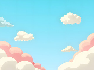 Soft Clouds Sky isolated on a transparent background