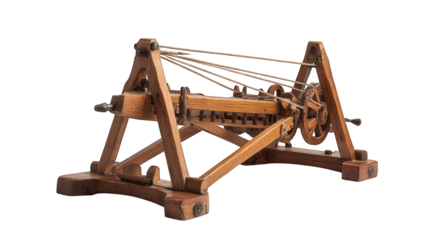 Medieval Wooden Siege Weapon PNG Transparent Background