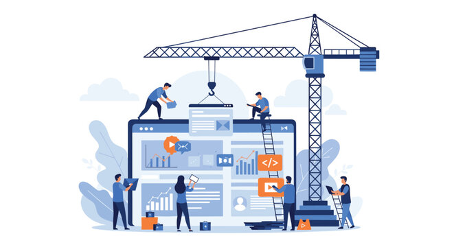 Website development team building digital solutions for business growth