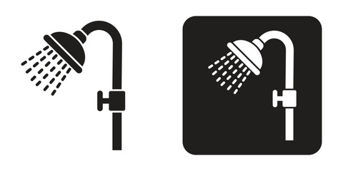 Bathroom shower icon. Bathroom sign using a shower. Vector illustration